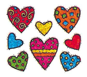 Bulk Roll Prismatic Stickers, Mini Pattern Hearts (100 Repeats) by Present Paper - Image 2