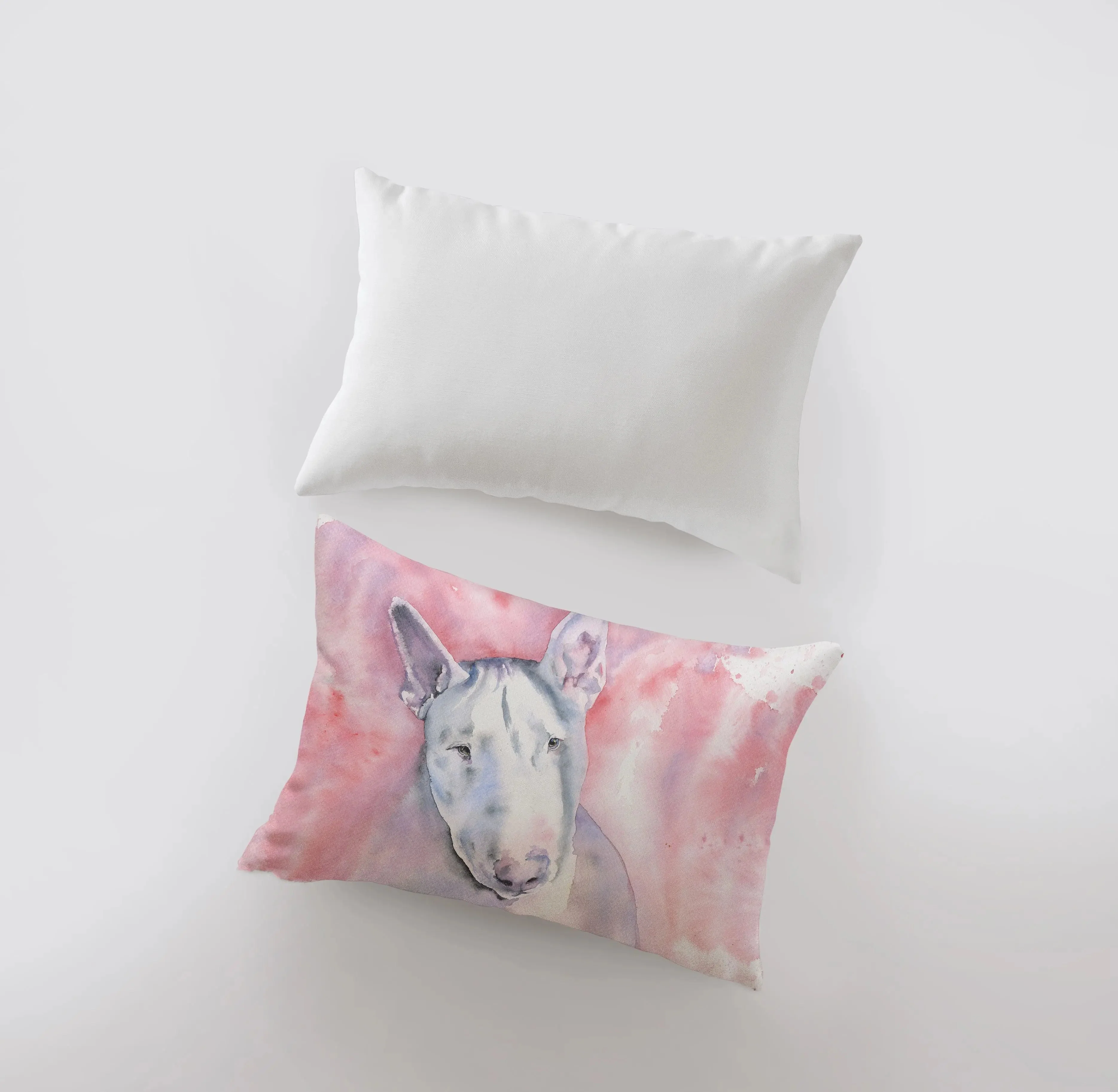 Bull Terrier | Watercolor Terrier | 18x12 | Pillow Cover | Dog | Home Decor | Custom Pillow | Bull Terrier | Dog Lover Gift | Dog Mom Gift by UniikPillows - Image 4