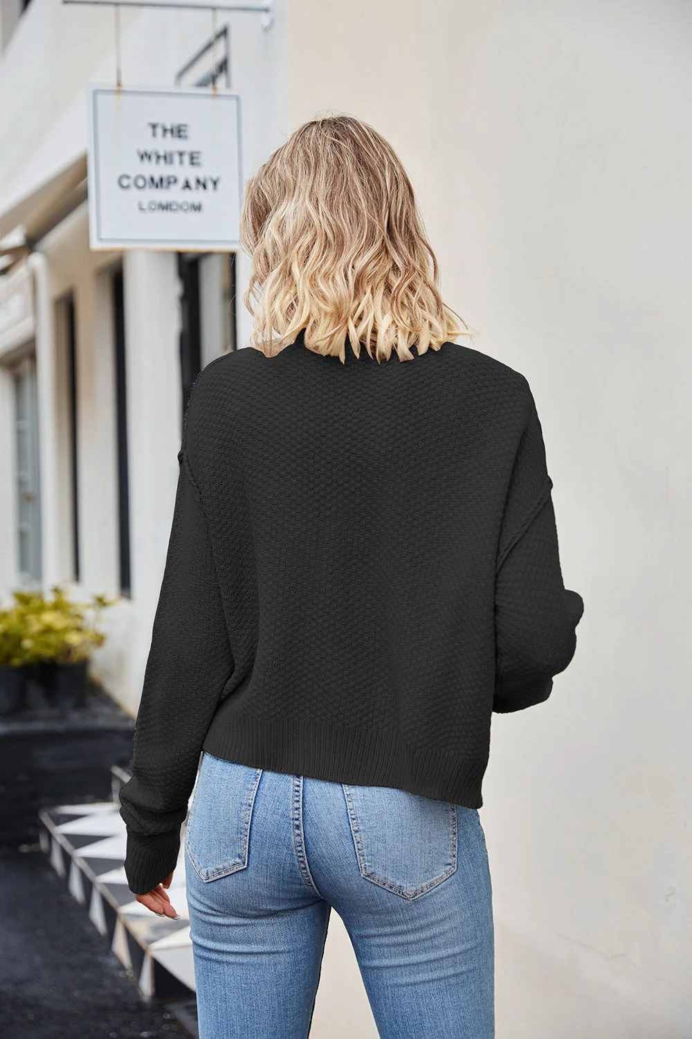 Button Down Exposed Seam Cardigan - Image 8