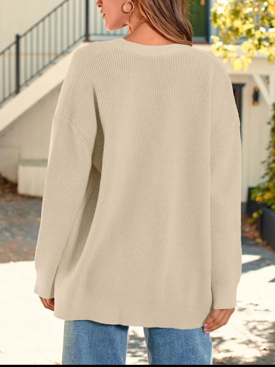 Button Down Long Sleeve Cardigan - Image 2
