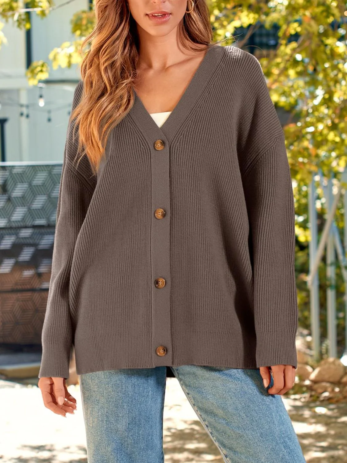 Button Down Long Sleeve Cardigan - Image 4