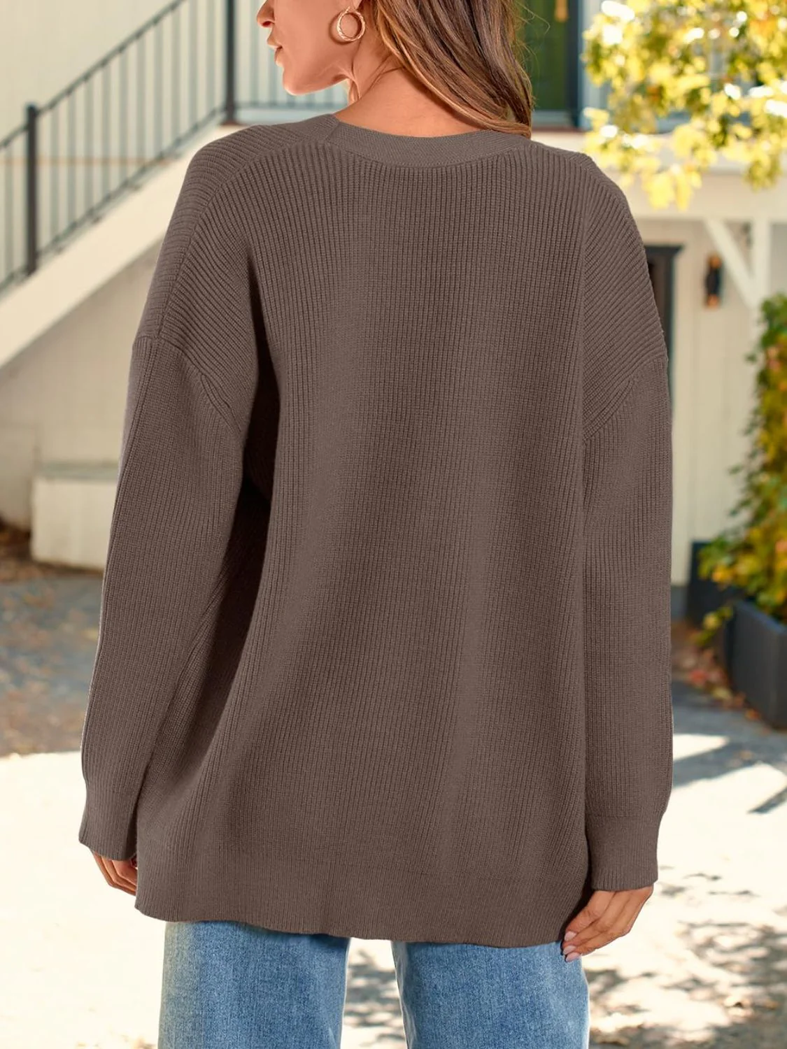 Button Down Long Sleeve Cardigan - Image 6