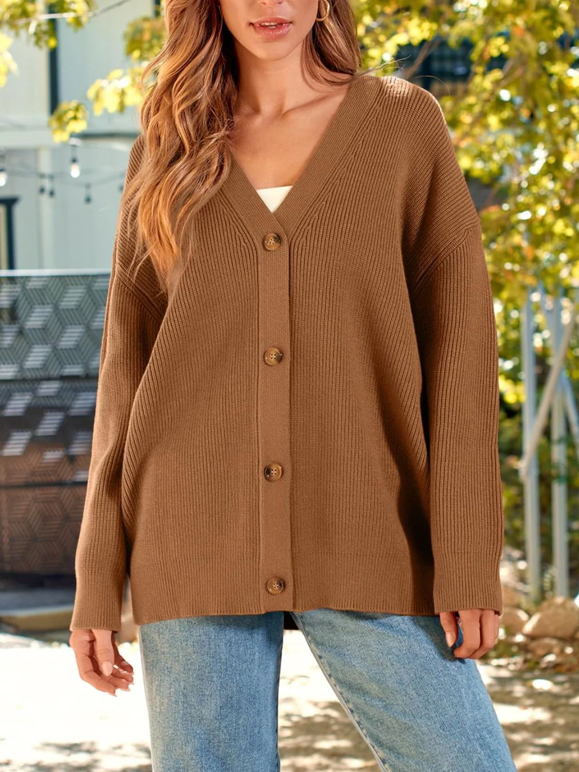 Button Down Long Sleeve Cardigan - Image 7