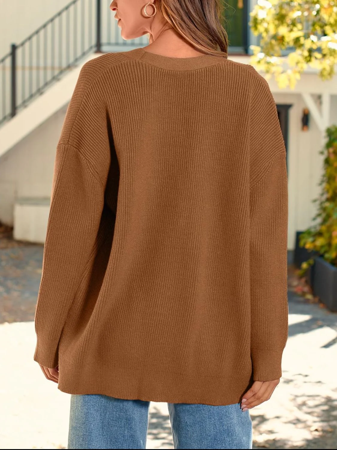 Button Down Long Sleeve Cardigan - Image 8