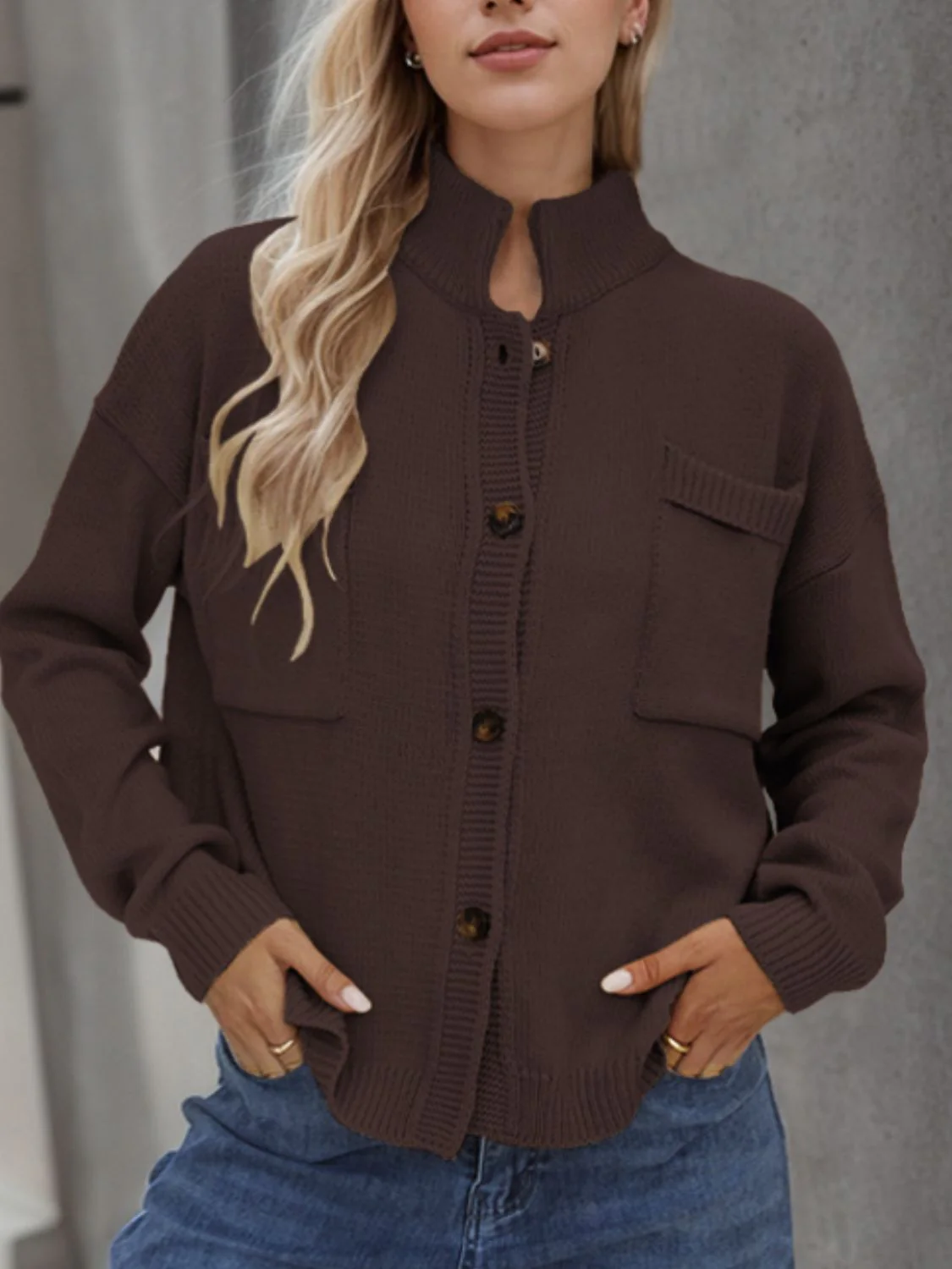 Button Up Long Sleeve Cardigan - Image 12