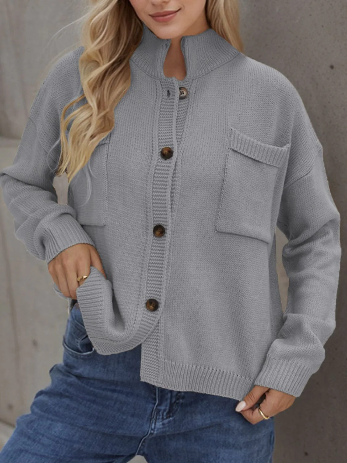 Button Up Long Sleeve Cardigan - Image 13
