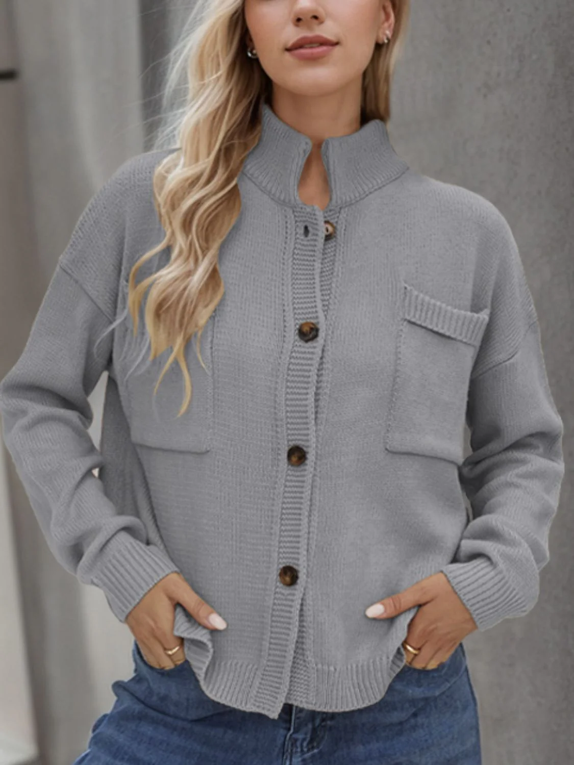 Button Up Long Sleeve Cardigan - Image 15