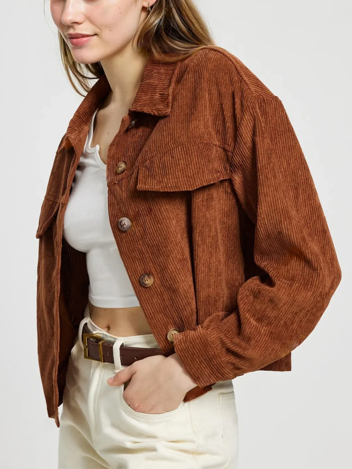 Button Up Long Sleeve Jacket - Image 2