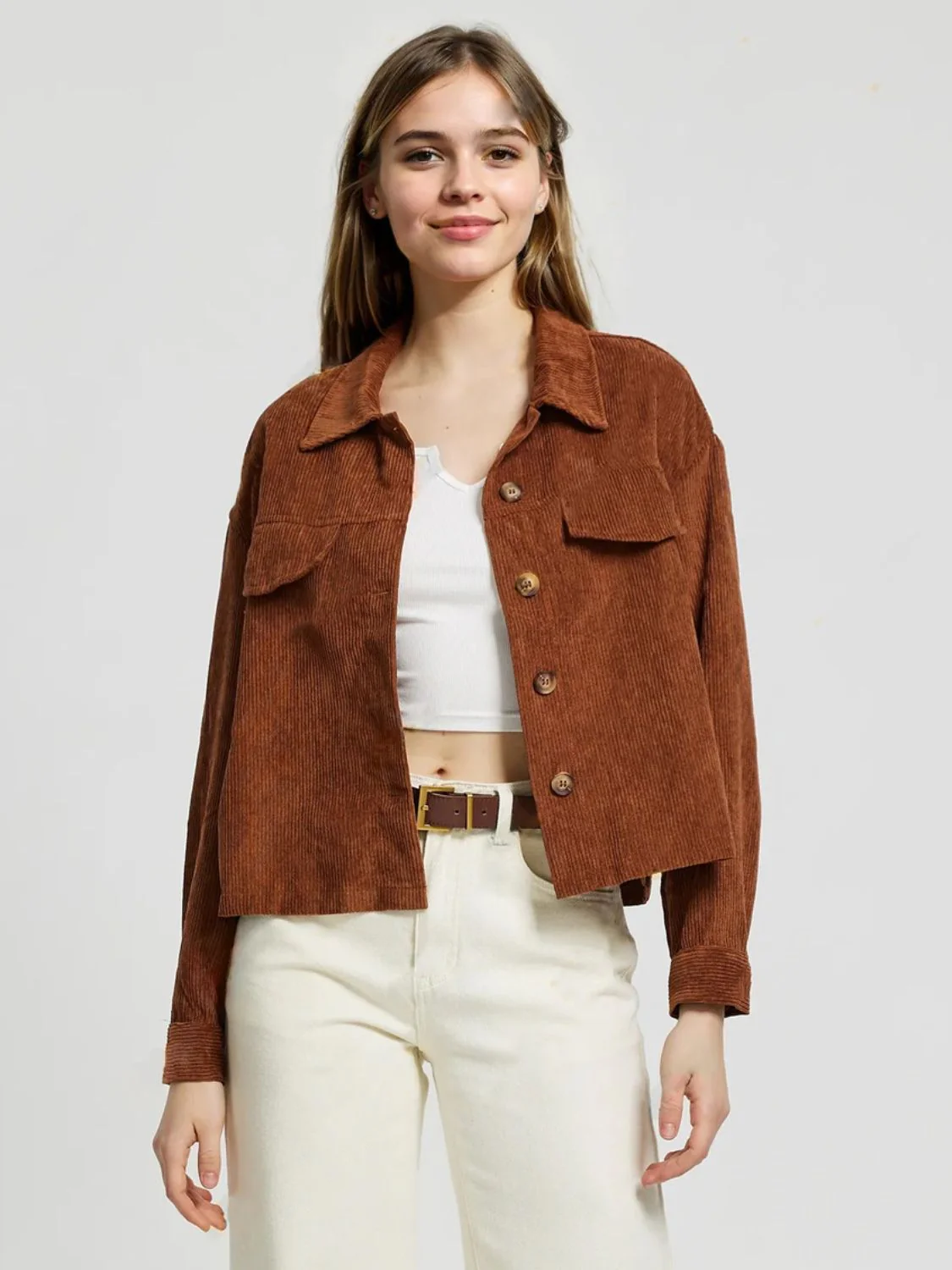 Button Up Long Sleeve Jacket - Image 4