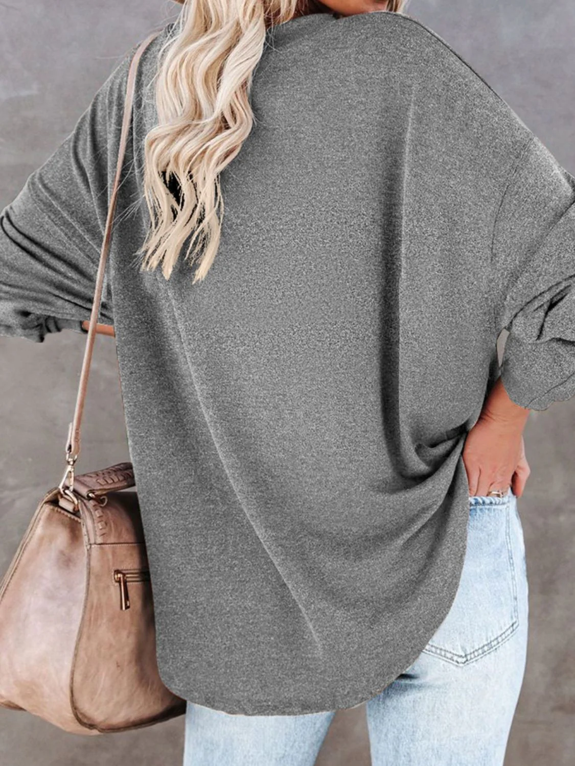 Buttoned Drop Shoulder Top - Image 15