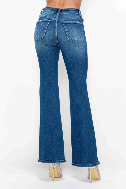 bytos Full Size High Rise Bootcut Jeans with Pockets - Image 5