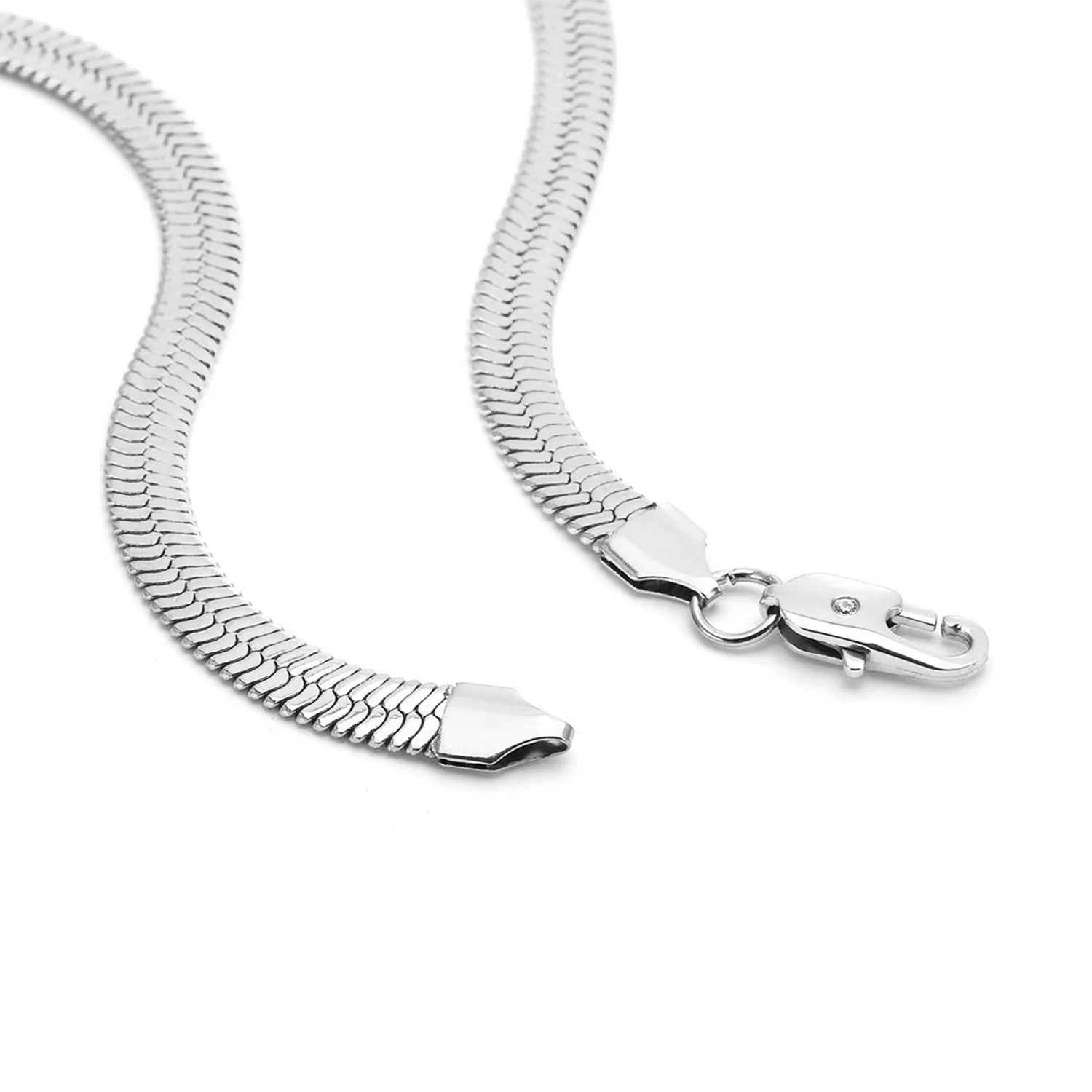 C006W B.Tiff 6mm Herringbone Chain Necklace by B.Tiff New York - Image 2