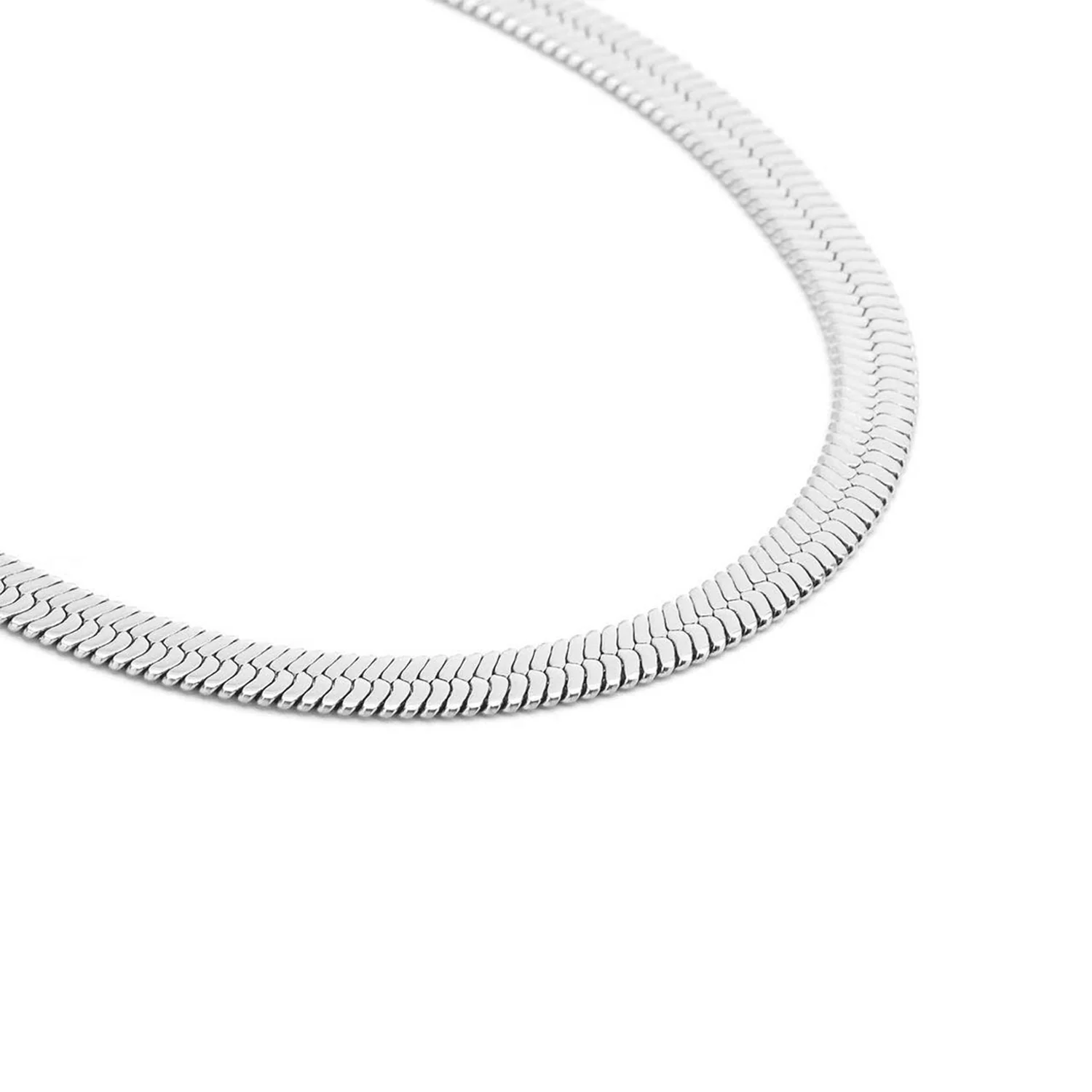 C006W B.Tiff 6mm Herringbone Chain Necklace by B.Tiff New York - Image 3