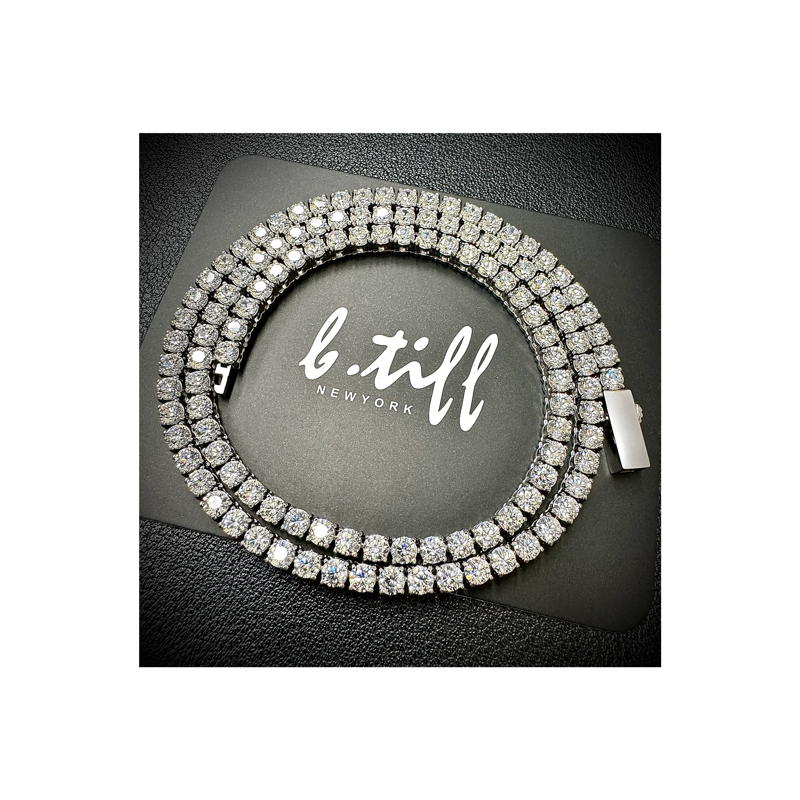 C103W B.Tiff 3mm Tennis Necklace by B.Tiff New York - Image 8