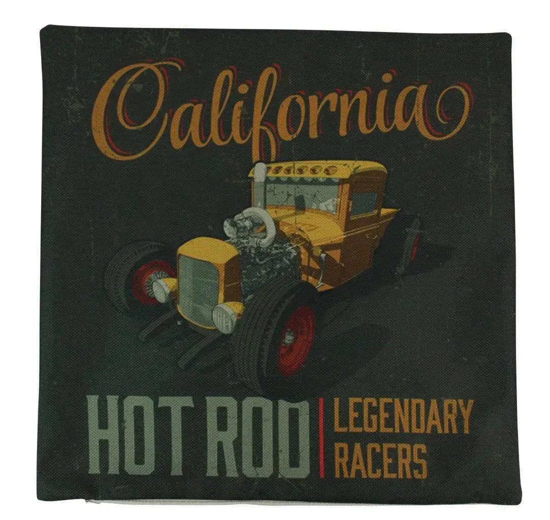 California Hot Rod | Pillow Cover | Gift for Him | Throw Pillow |  Pillow | Dad Gift | Gift ideas | Hot Rod | Room Decor | Classic Car by UniikPillows - Image 2