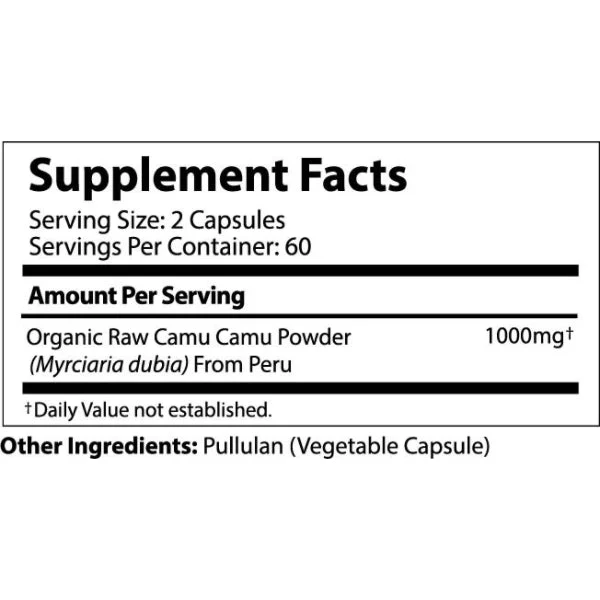 Camu Camu Capsules by Mother Nature Organics - Image 2