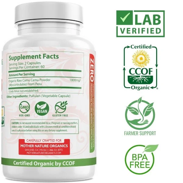 Camu Camu Capsules by Mother Nature Organics - Image 3