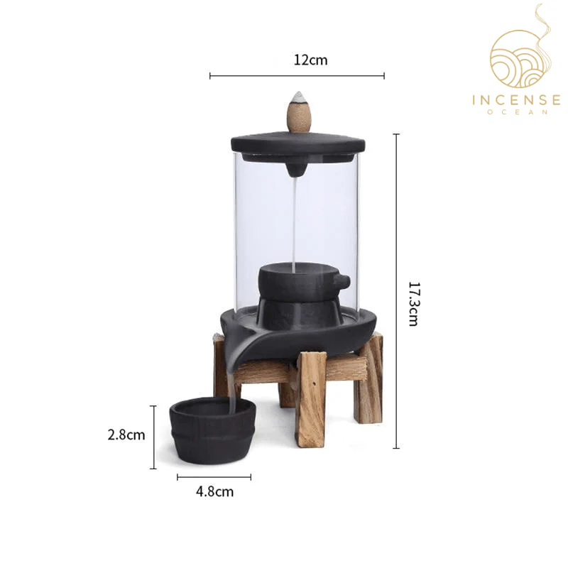 Ceramic Waterfall Incense Burner with Cover by incenseocean - Image 6