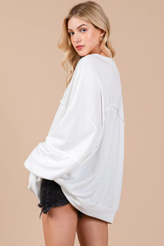 Ces Femme Exposed Seam Long Sleeve Sweatshirt - Image 3
