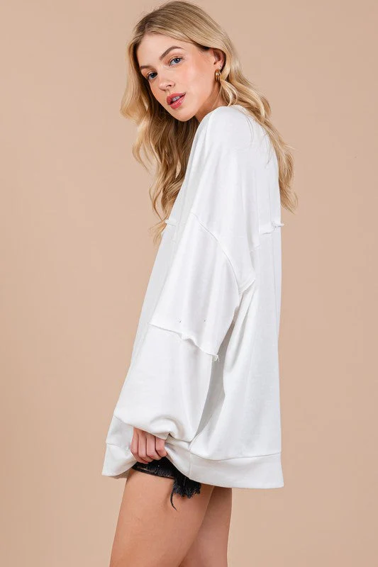 Ces Femme Exposed Seam Long Sleeve Sweatshirt - Image 4
