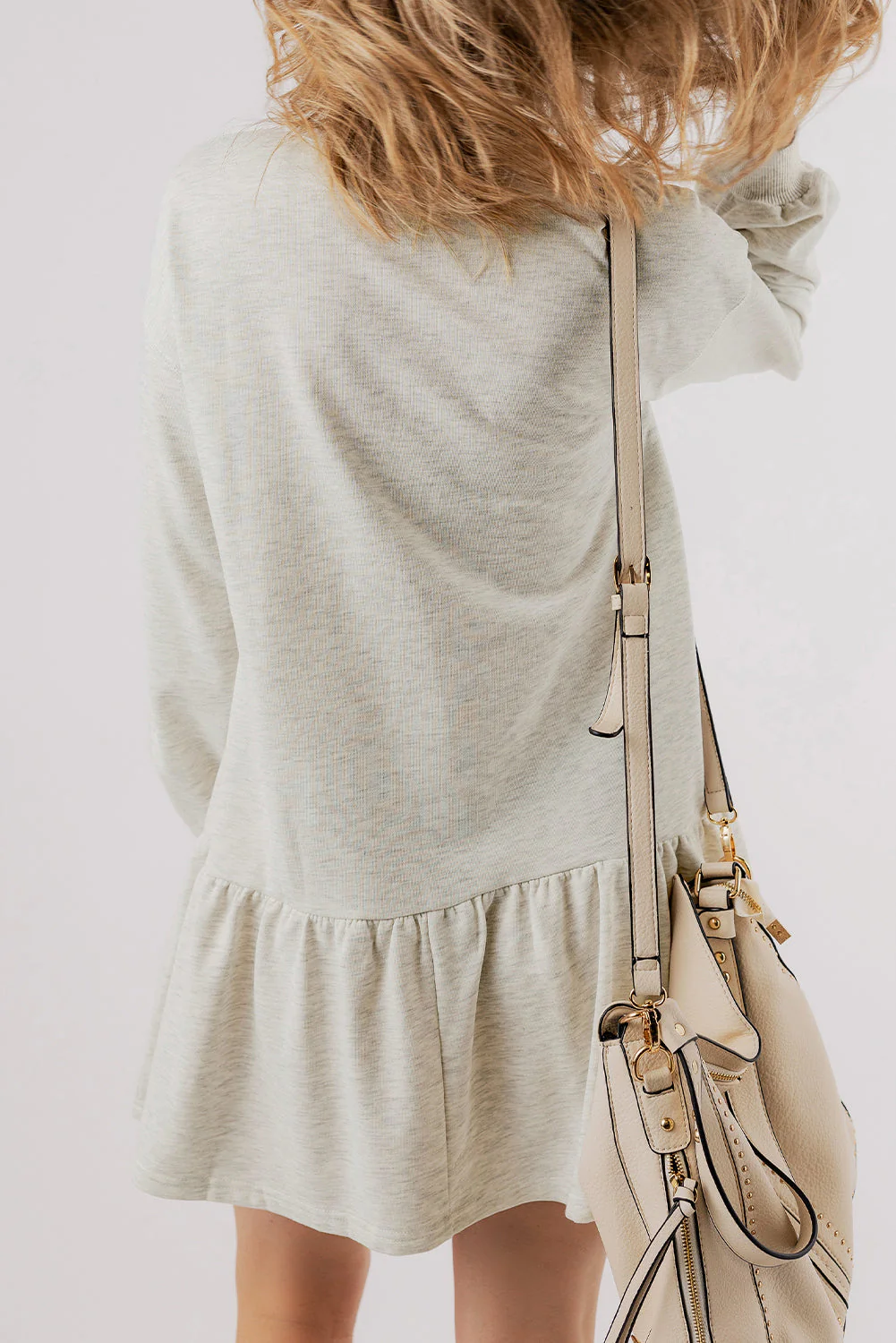 Charlee Puff Sleeve Ruffle Hem Mini Dress by Threaded Pear - Image 2