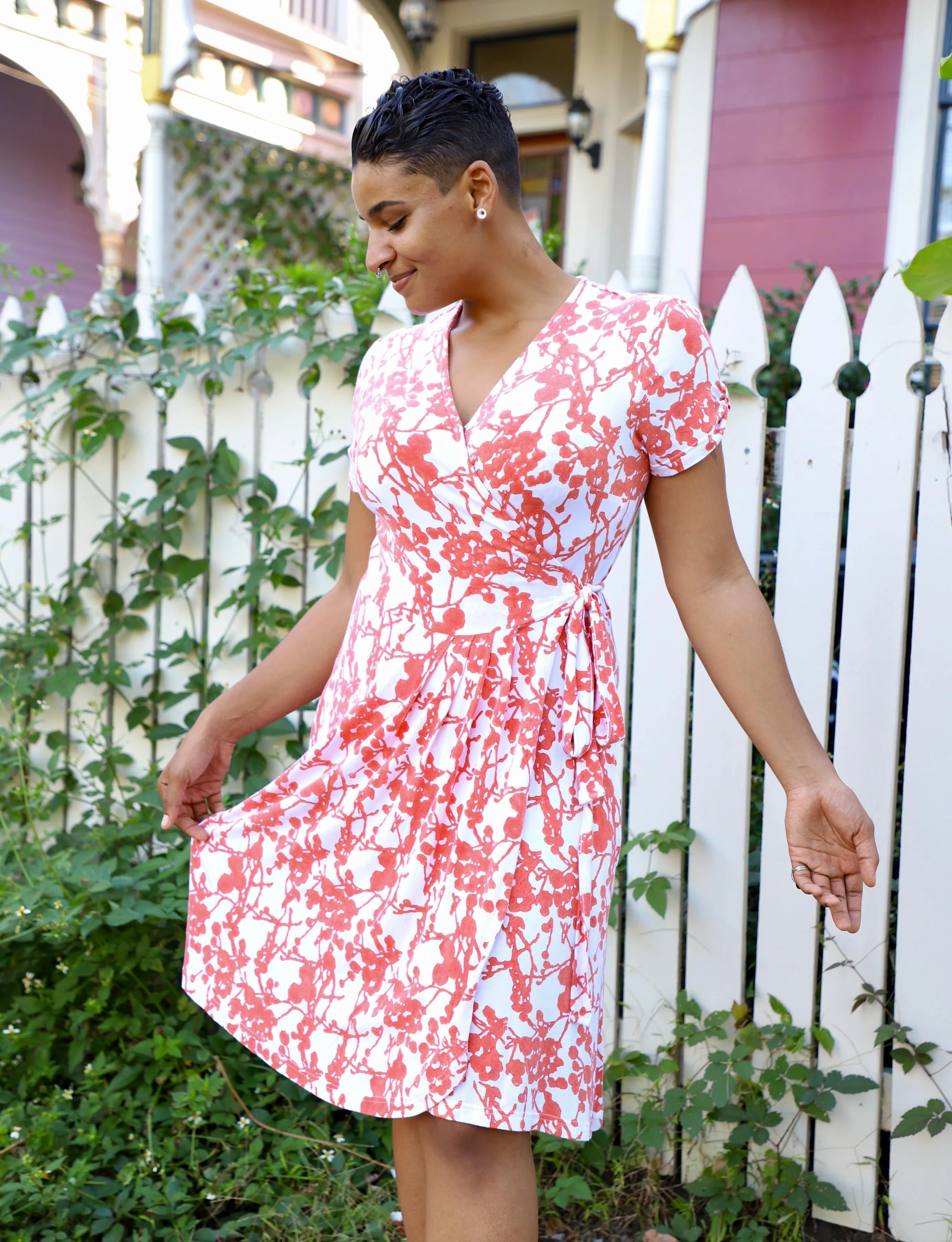 Charmed Organic Wrap Dress by Passion Lilie - Image 2