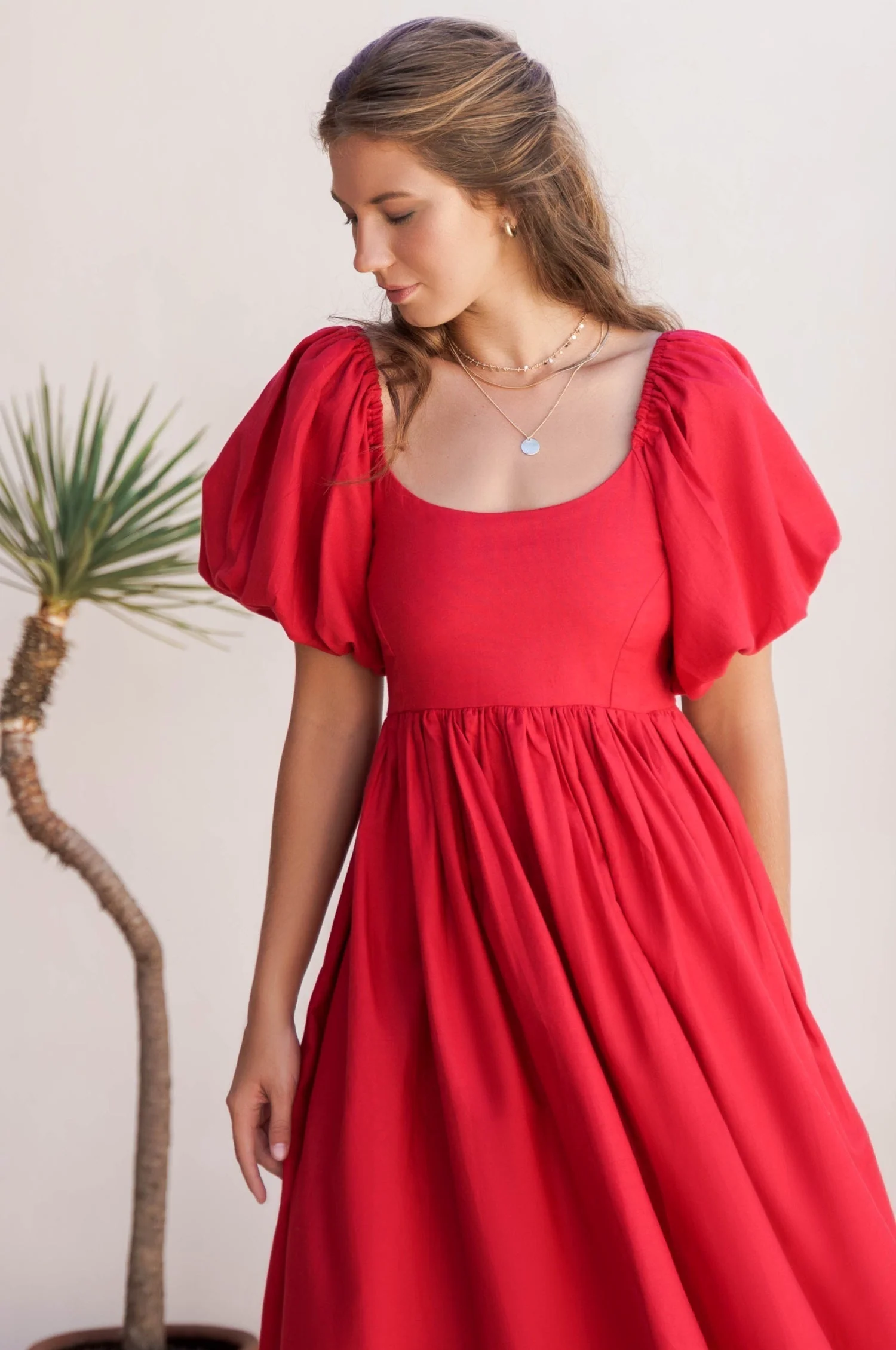 Cherie Puff Sleeve Midi Dress by ELF - Image 40