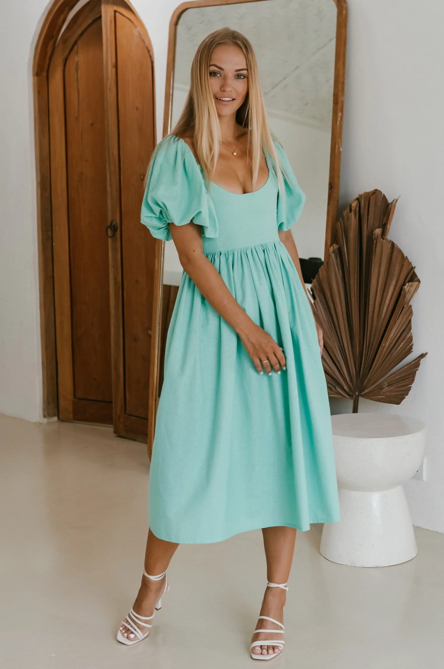 Cherie Puff Sleeve Midi Dress by ELF - Image 58