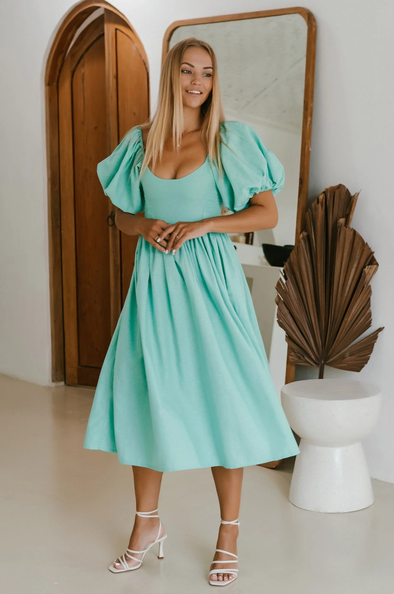 Cherie Puff Sleeve Midi Dress by ELF - Image 59