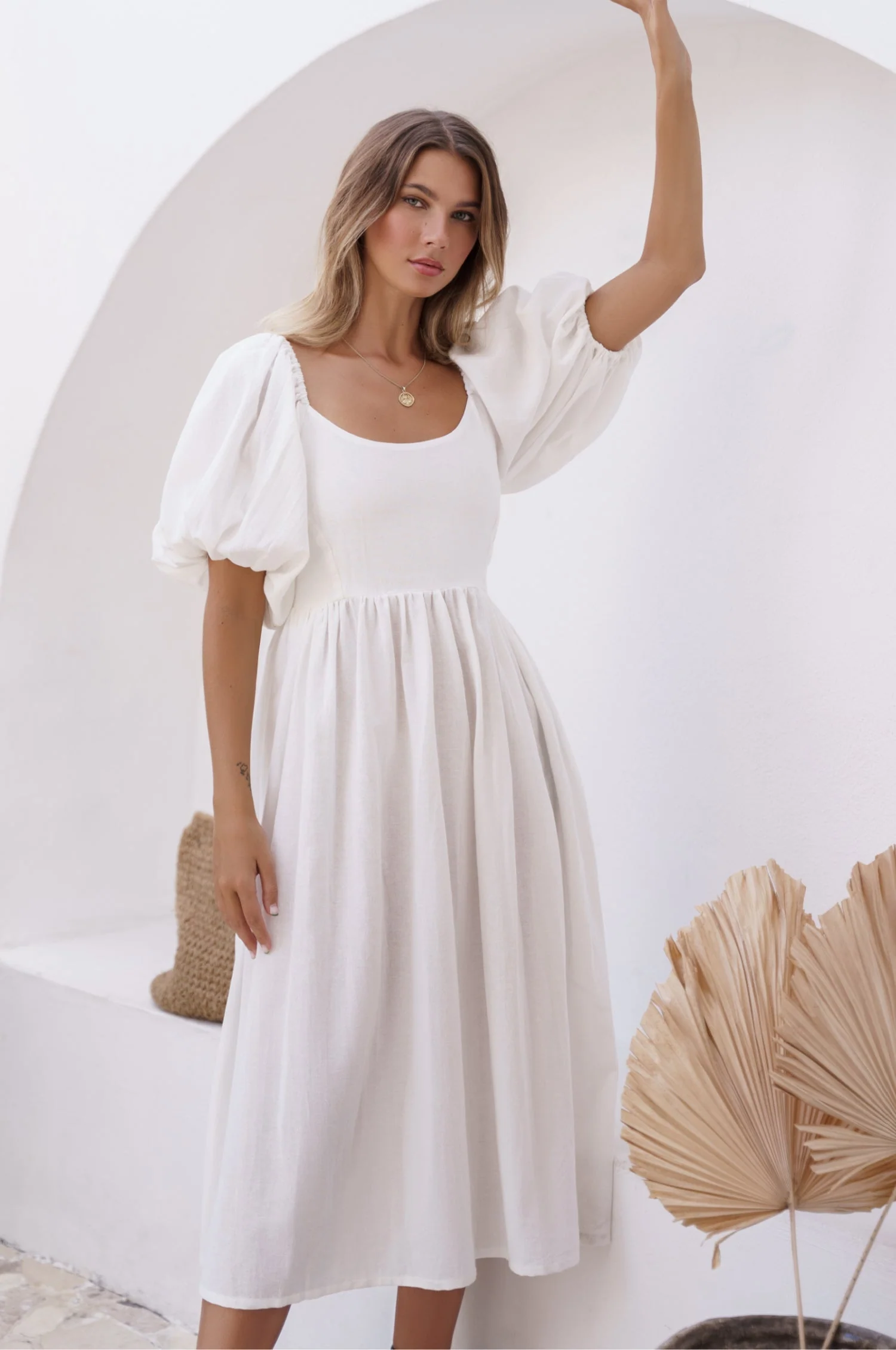 Cherie Puff Sleeve Midi Dress by ELF - Image 8