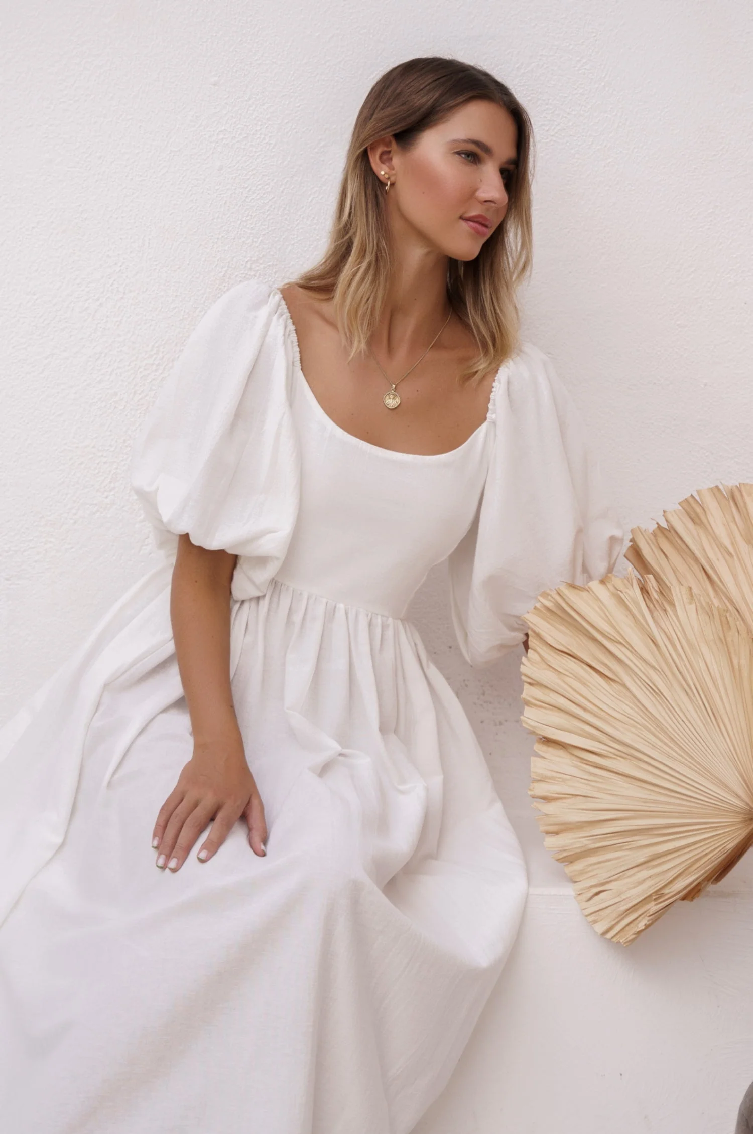 Cherie Puff Sleeve Midi Dress by ELF - Image 45