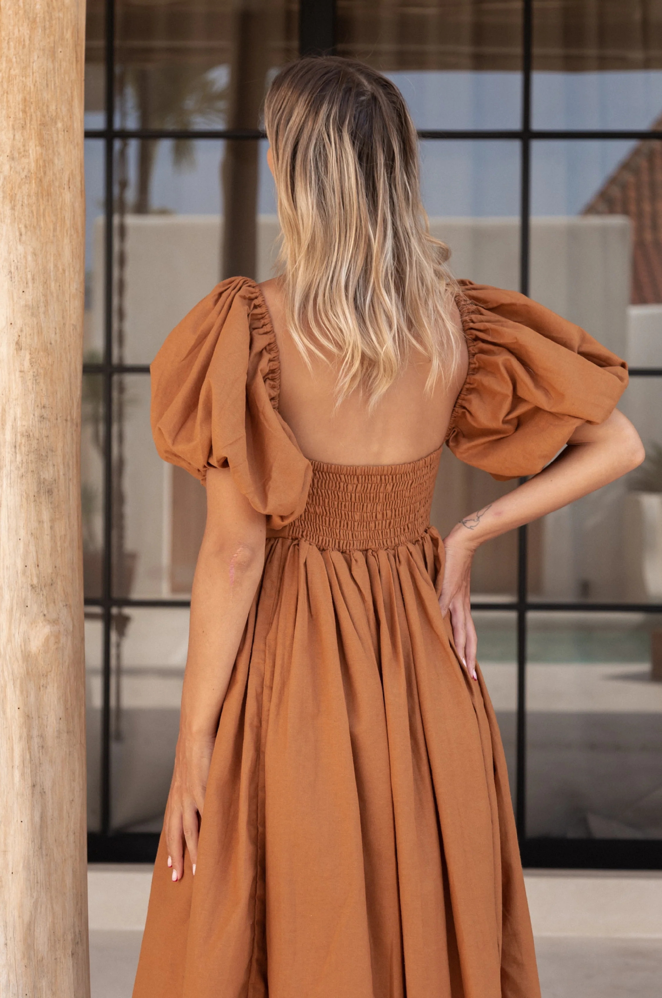 Cherie Puff Sleeve Midi Dress by ELF - Image 52