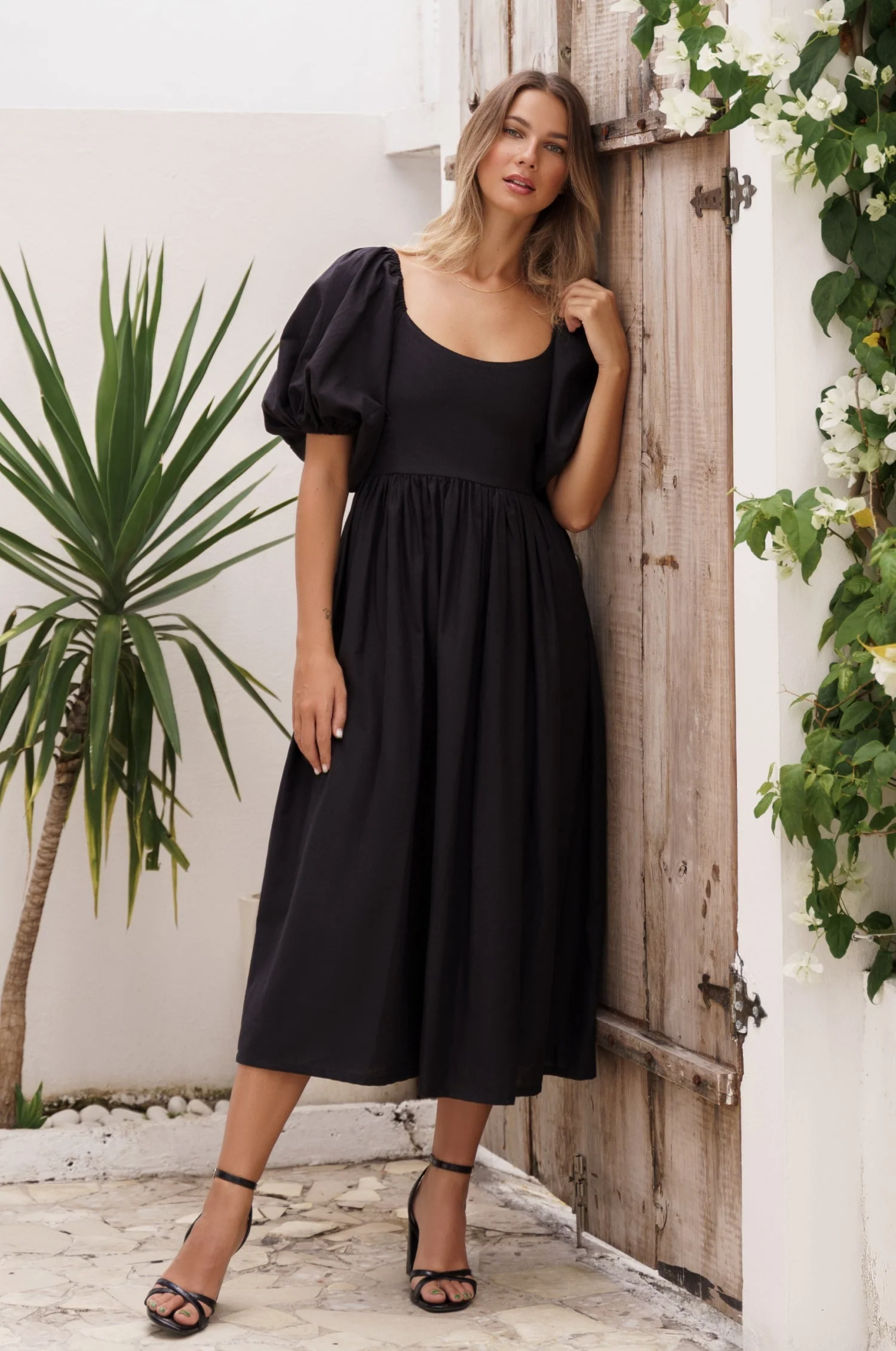 Cherie Puff Sleeve Midi Dress by ELF - Image 21
