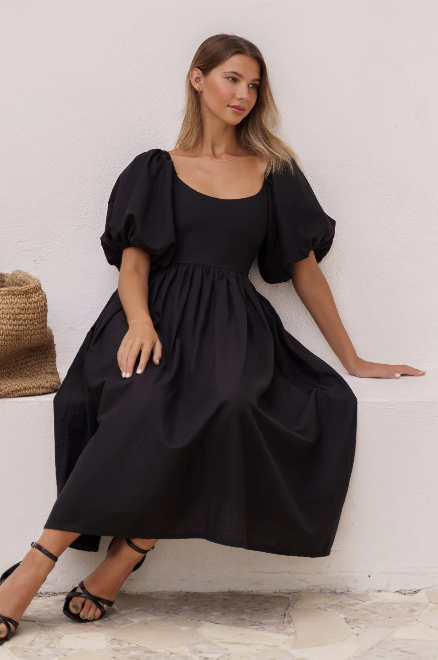Cherie Puff Sleeve Midi Dress by ELF - Image 22