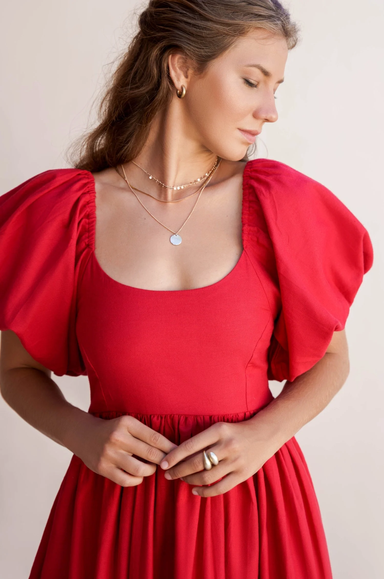 Cherie Puff Sleeve Midi Dress by ELF - Image 28