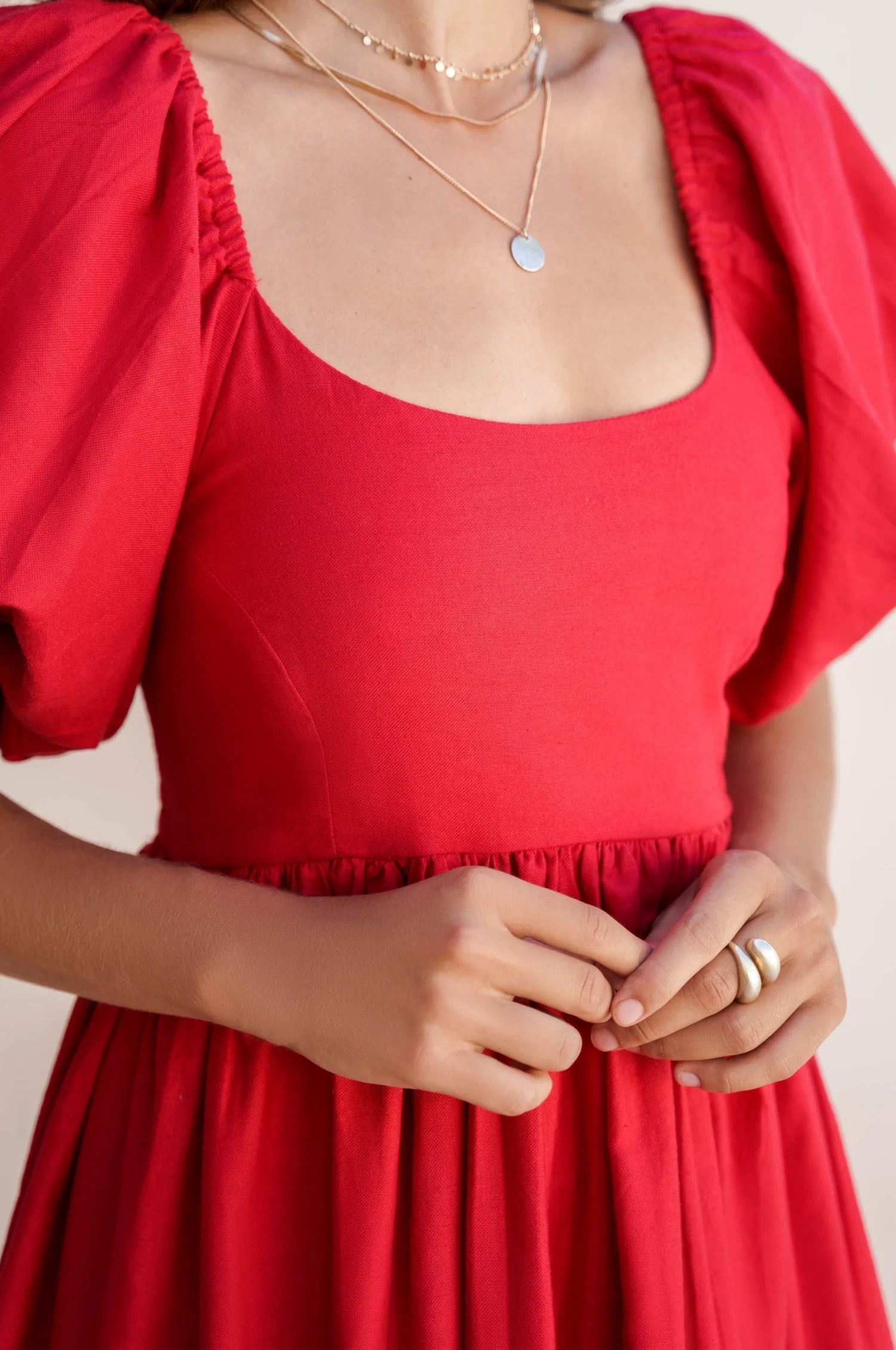 Cherie Puff Sleeve Midi Dress by ELF - Image 32