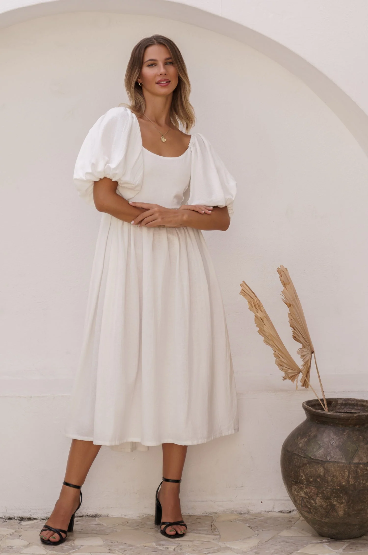 Cherie Puff Sleeve Midi Dress by ELF - Image 33