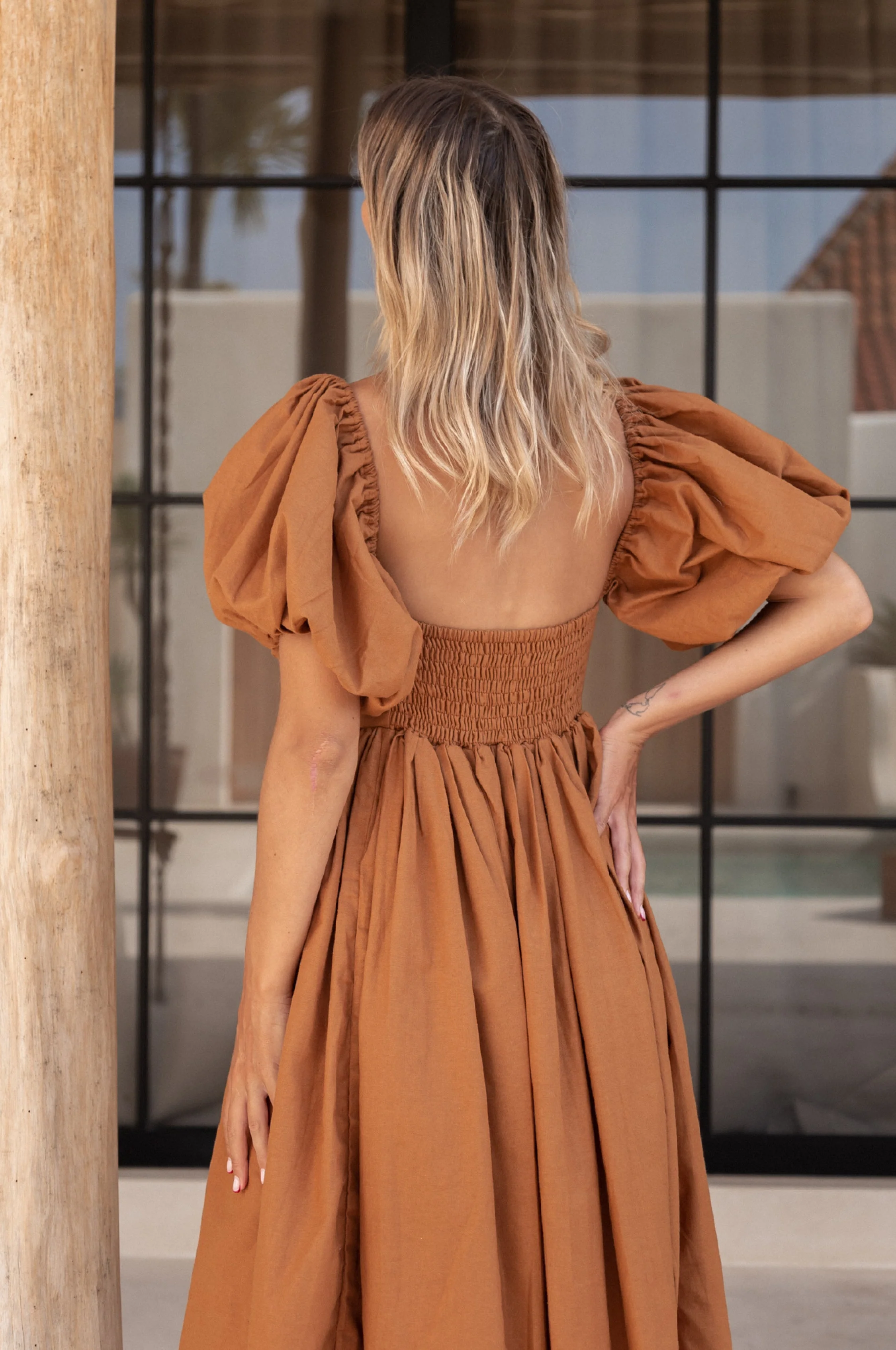 Cherie Puff Sleeve Midi Dress by ELF - Image 46