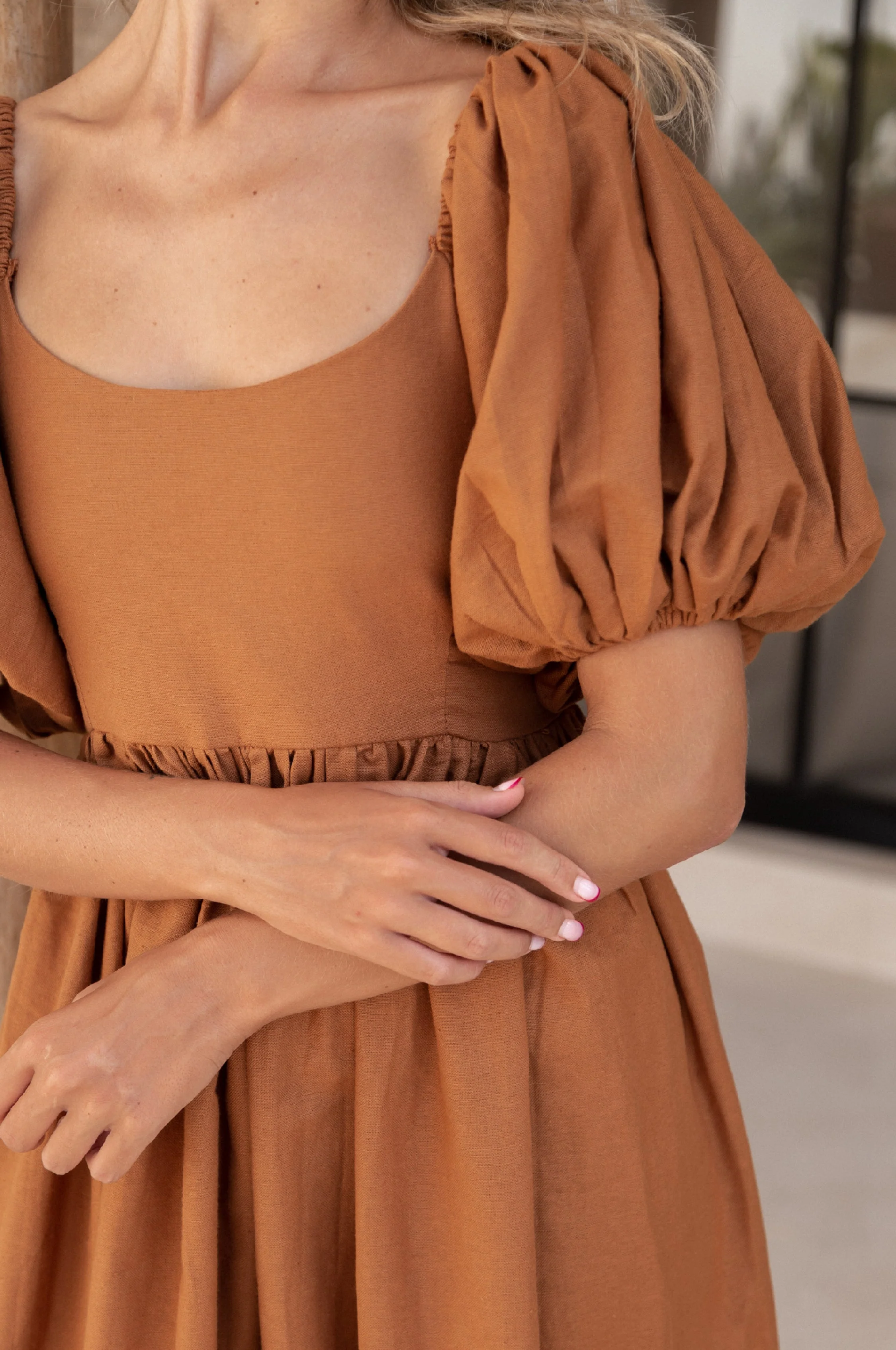 Cherie Puff Sleeve Midi Dress by ELF - Image 48