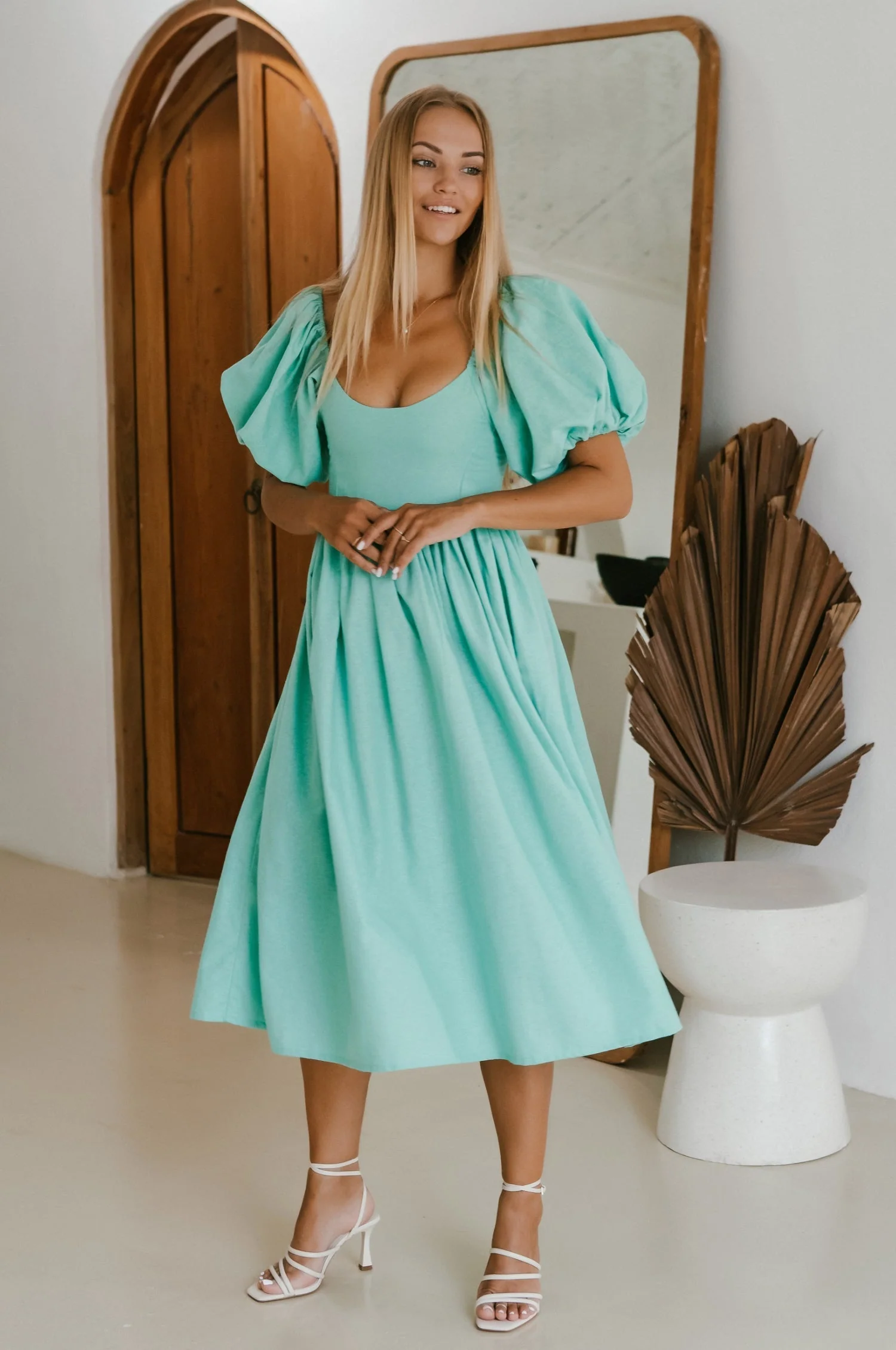 Cherie Puff Sleeve Midi Dress by ELF - Image 65