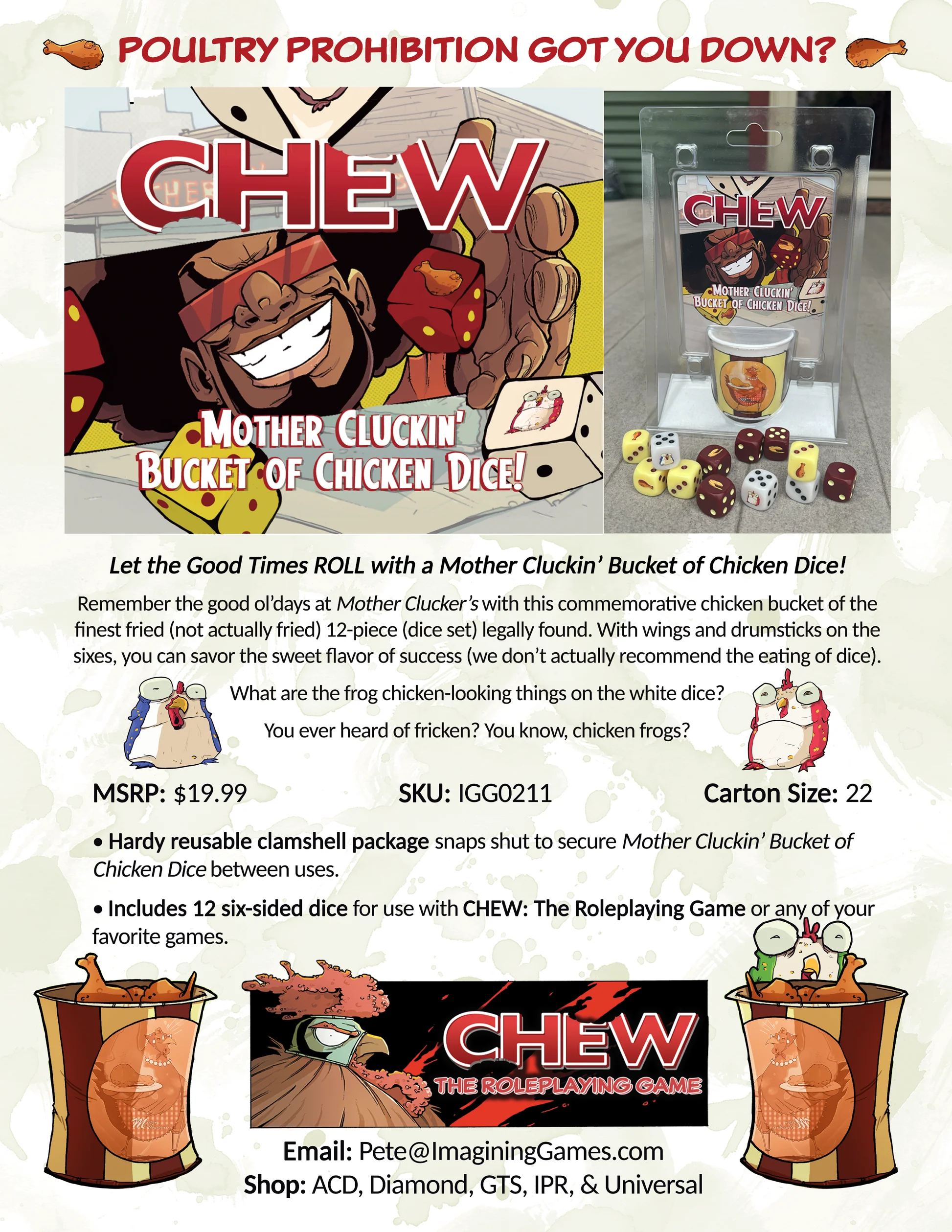 CHEW: Mother Cluckin' Bucket of Chicken Dice - Image 2