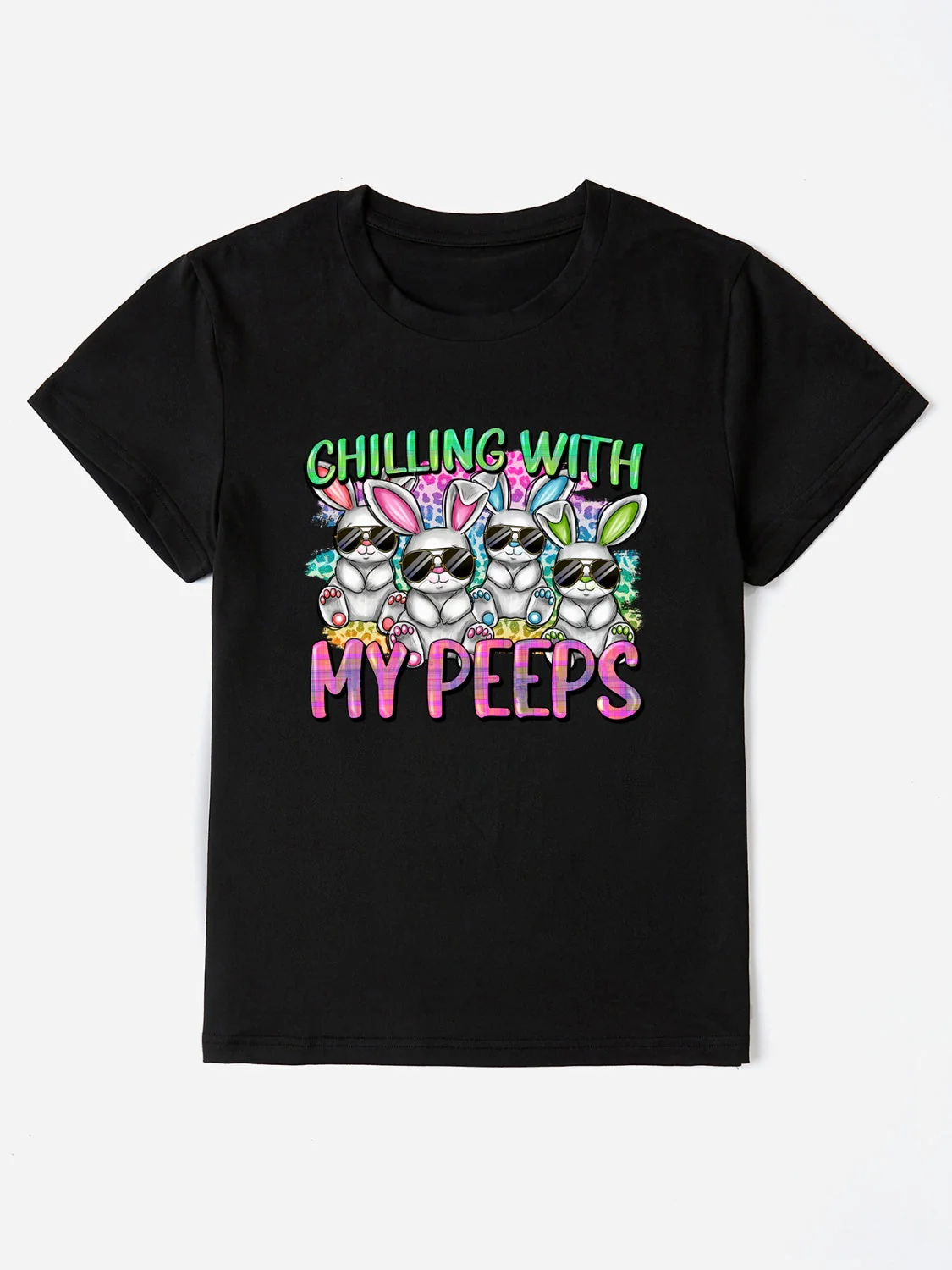 CHILLING WITH MY PEEPS Round Neck T-Shirt - Image 10