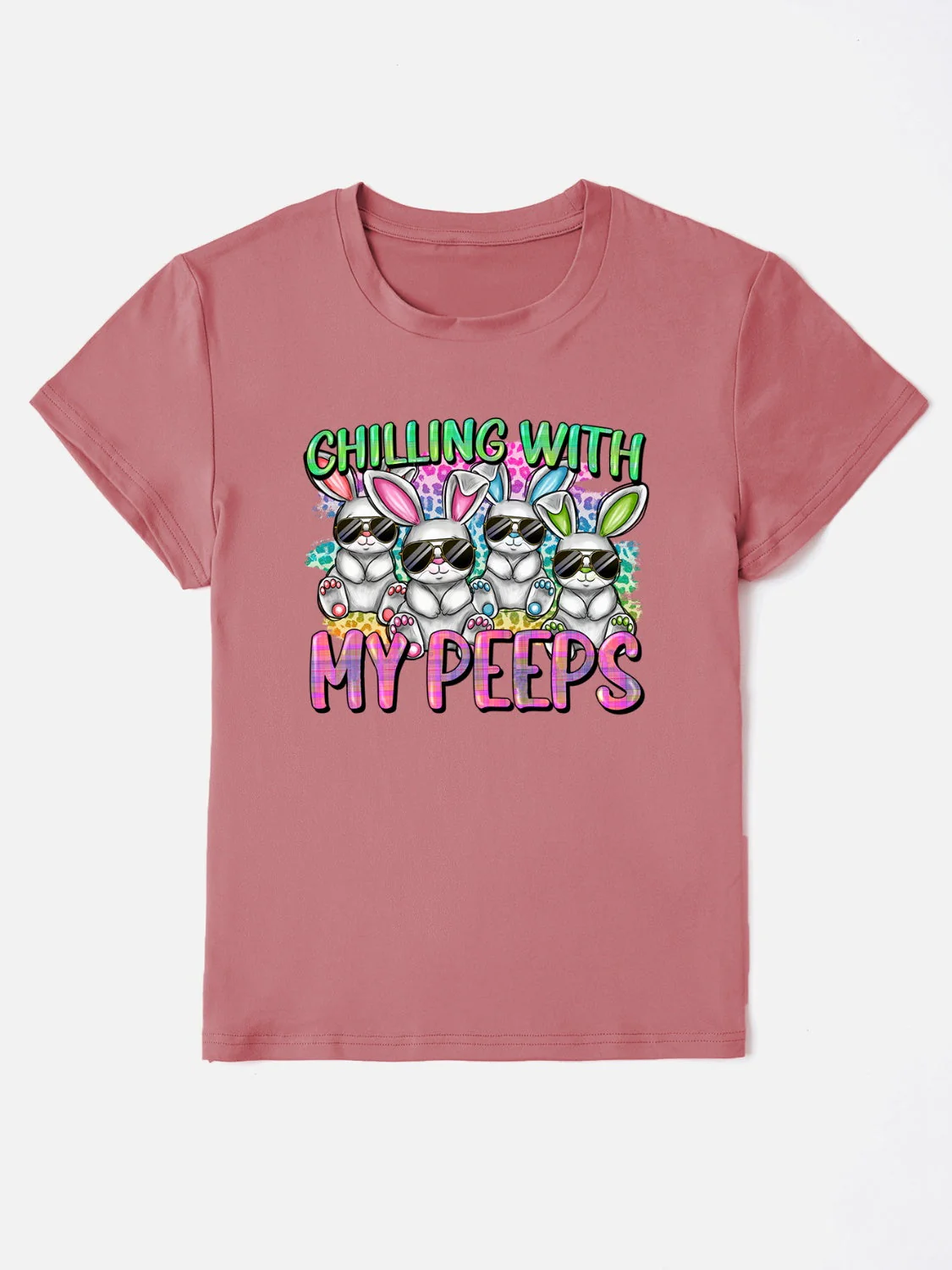 CHILLING WITH MY PEEPS Round Neck T-Shirt - Image 16