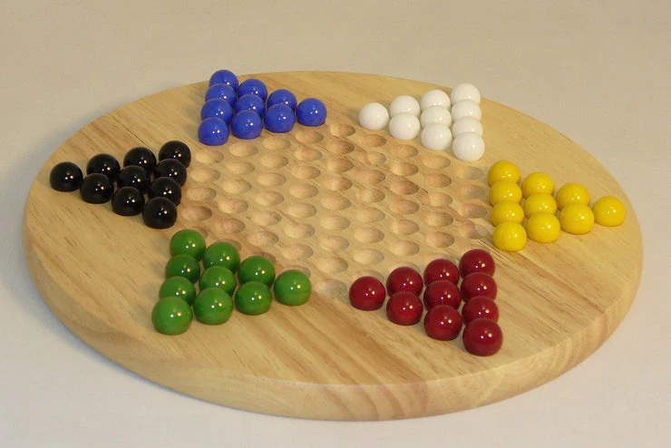 Chinese Checkers - Wood Round Board Game - Image 2