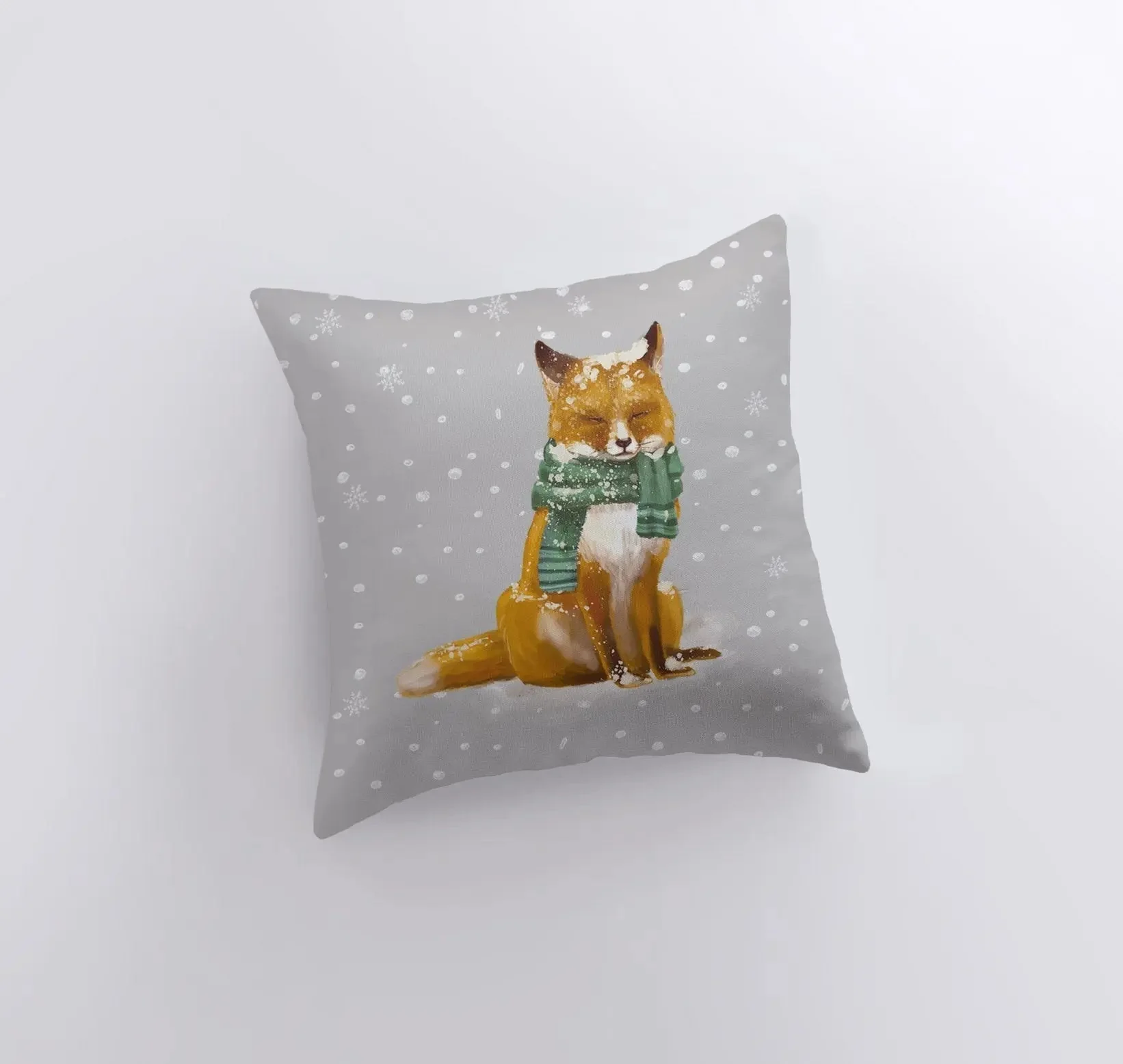 Christmas Fox | Throw Pillows | Fox Pillow Cover | Christmas Pillow | Snow Fox | Christmas Gift | Animal Pillow | Home Decor | Bedroom Decor by UniikPillows - Image 3