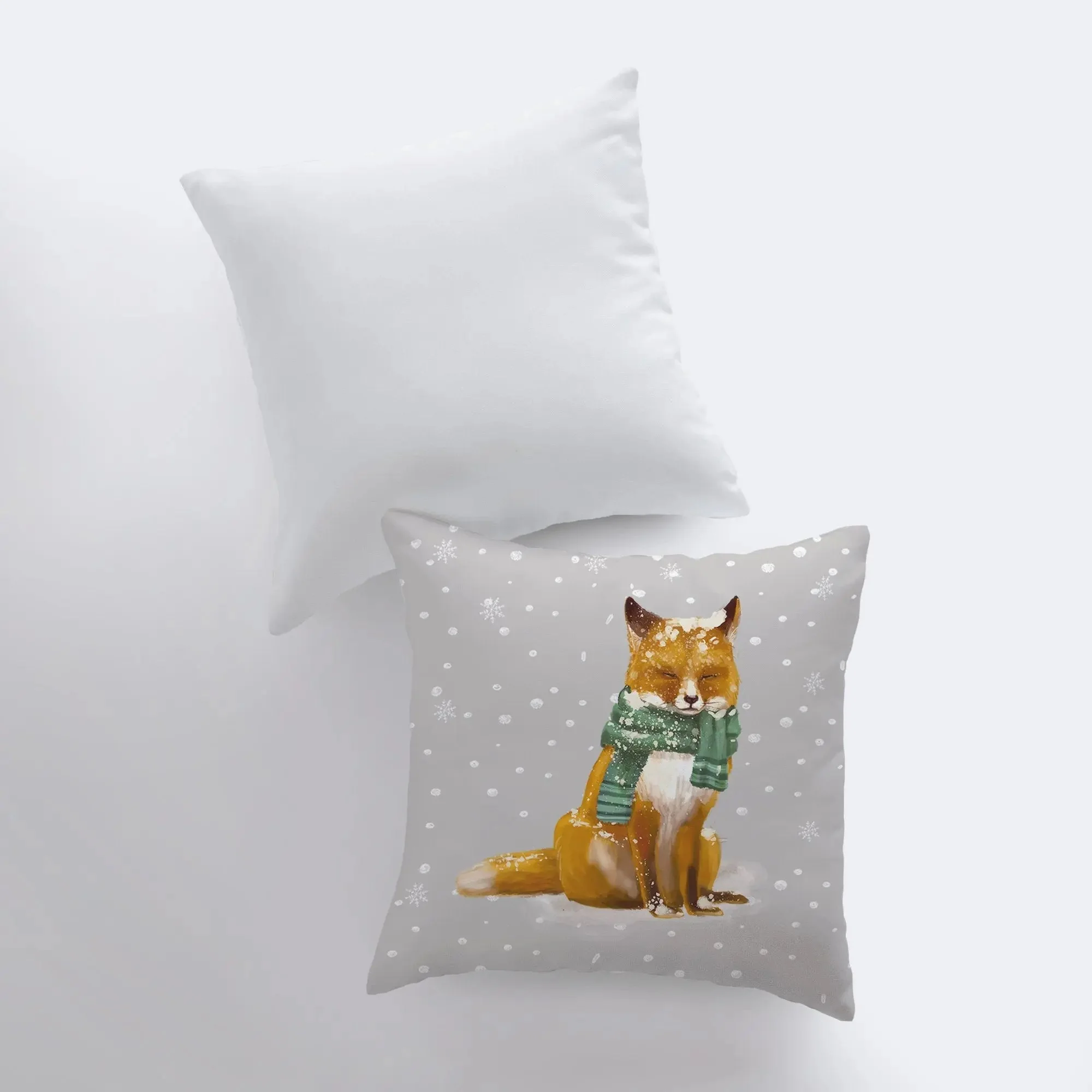 Christmas Fox | Throw Pillows | Fox Pillow Cover | Christmas Pillow | Snow Fox | Christmas Gift | Animal Pillow | Home Decor | Bedroom Decor by UniikPillows - Image 4