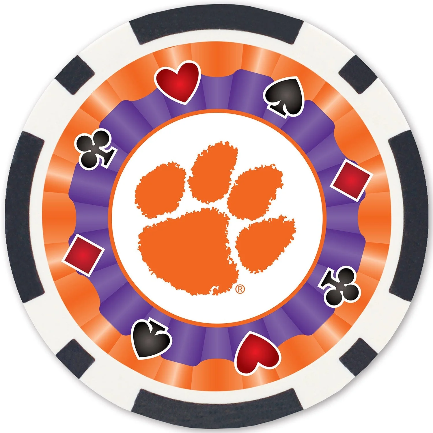Clemson Tigers 100 Piece Poker Chips by MasterPieces Puzzle Company INC - Image 3