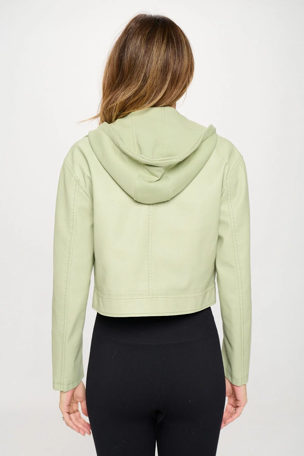 Coalition LA Snap Down Cropped Hooded Jacket - Image 2
