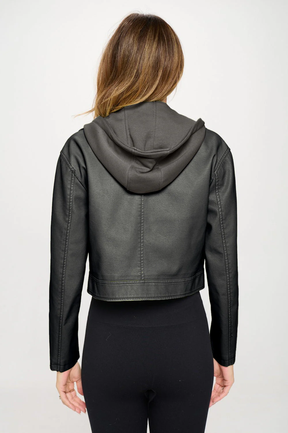 Coalition LA Snap Down Cropped Hooded Jacket - Image 2