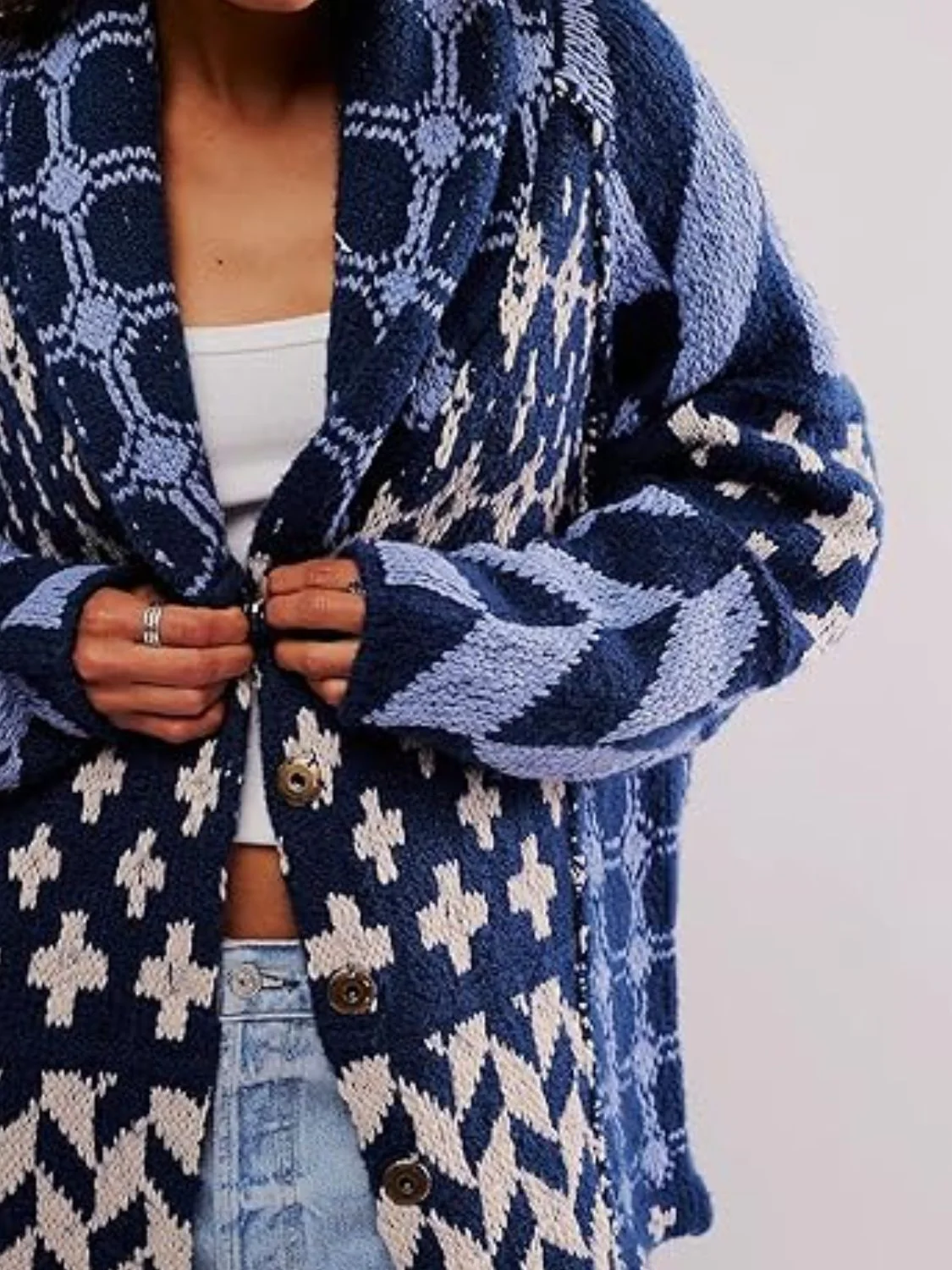 Collared Neck Long Sleeve Cardigan - Image 23